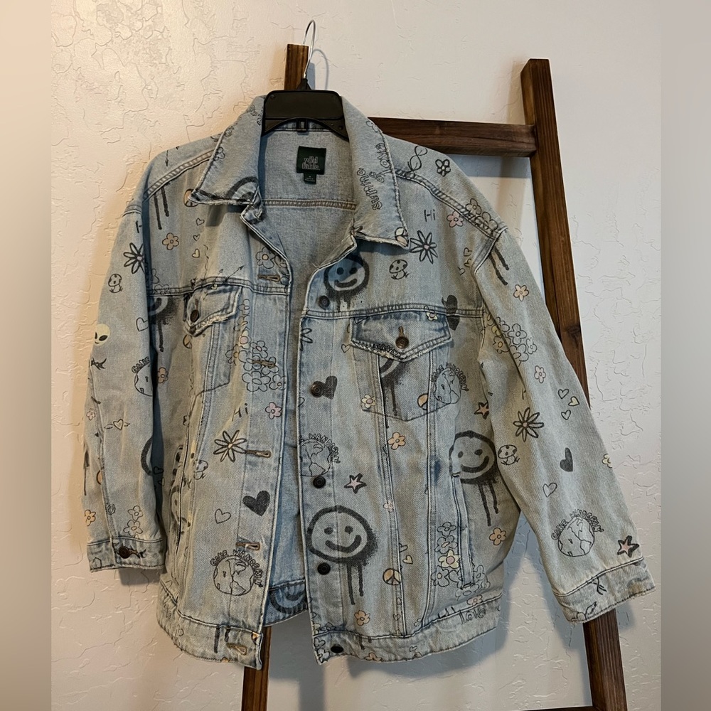 Jean jacket with designs